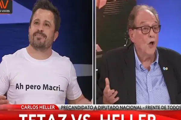 "Ah, pero Macri": la remera con la que Martín Tetaz chicaneó a Carlos Heller